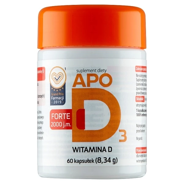 ApoD3 Forte 2000 j.m., 60 kapsułek