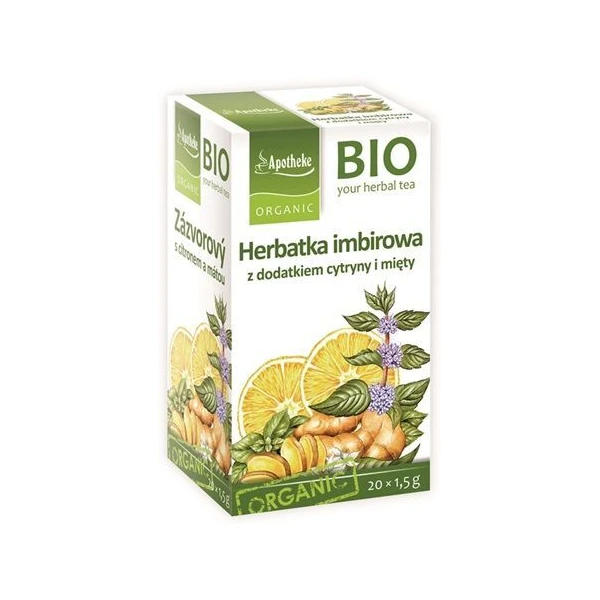 Apotheke, herbatka imbirowa z cytryną i miętą, 20 saszetek