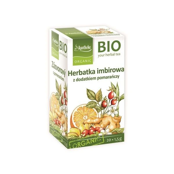Apotheke, herbatka imbirowa z pomarańczą, 20 saszetek