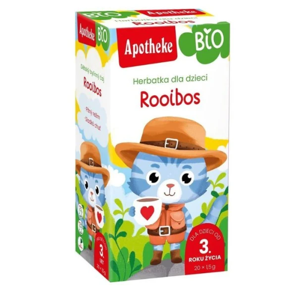 Apotheke, herbatka Rooibos Bio, dla dzieci po 3 roku życia, 20 saszetek