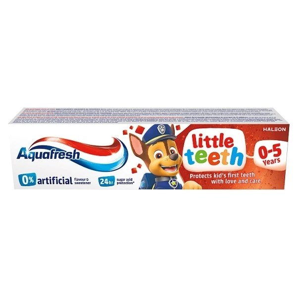 Aquafresh Little Teeth, pasta do zębów Psi Patrol, dla dzieci w wieku 0-5 lat, 50ml