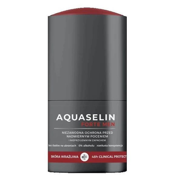 Aquaselin Forte Men, antyperspirant roll-on przeciw nadmiernej potliwości, skóra wrażliwa, 50ml
