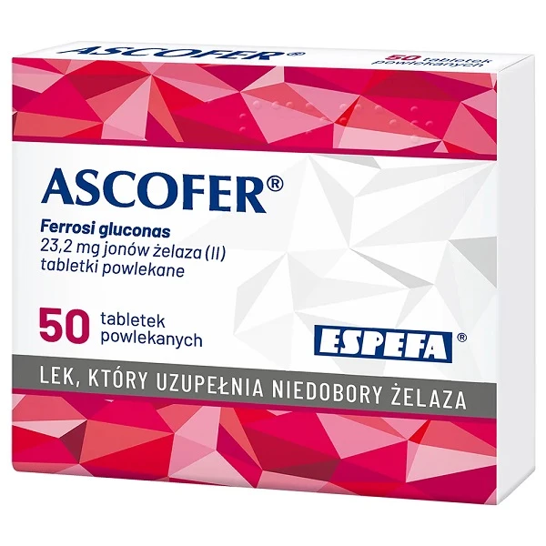 Ascofer 23,2mg, 50 tabletek powlekanych