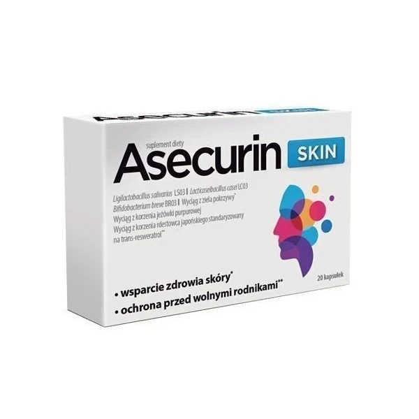 Asecurin Skin, 20 kapsułek