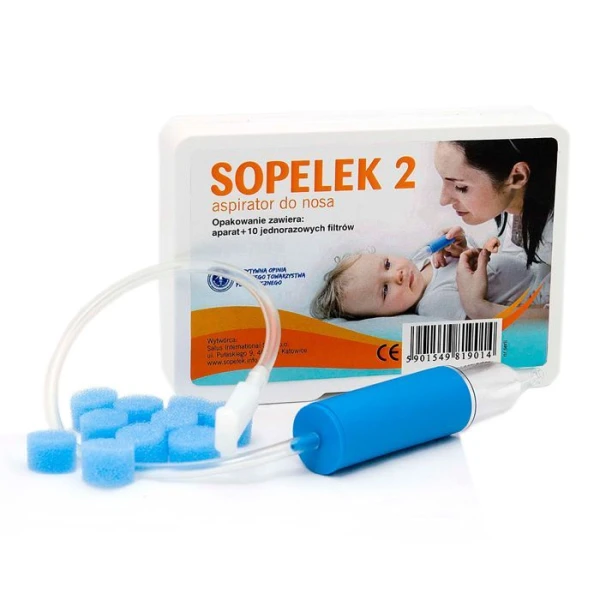 Aspirator do nosa Sopelek 2, aparat + 10 filtrów