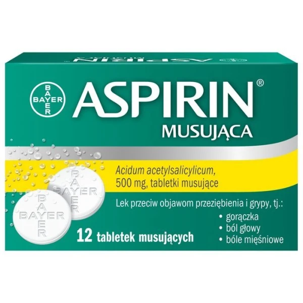 Aspirin musująca 500mg, 12 tabletek musujących