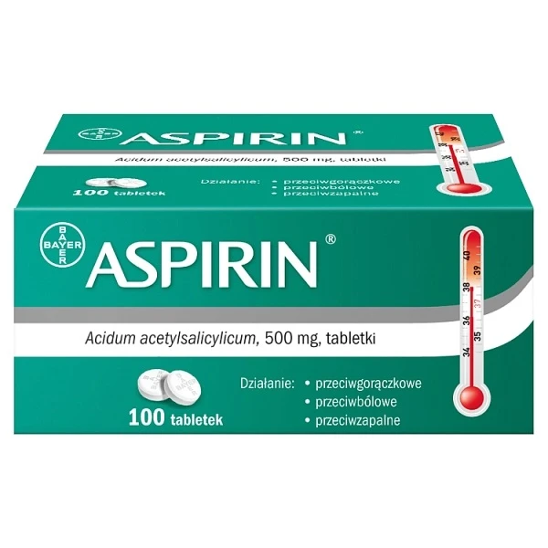 Aspirin 500mg, 100 tabletek