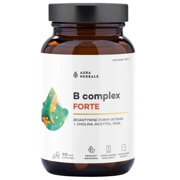 Aura Herbals, B Complex Forte, 90 kapsułek