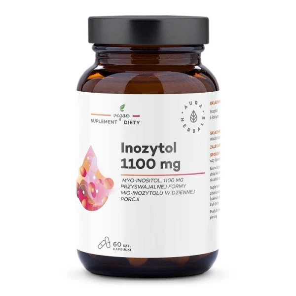 Aura Herbals, Inozytol 1100mg, 60 kapsułek
