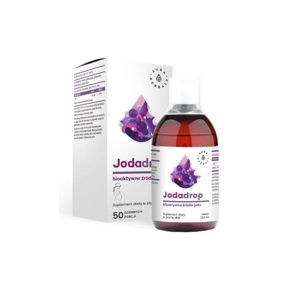 Aura Herbals, Jodadrop, bioaktywne źródło jodu, płyn, 250ml