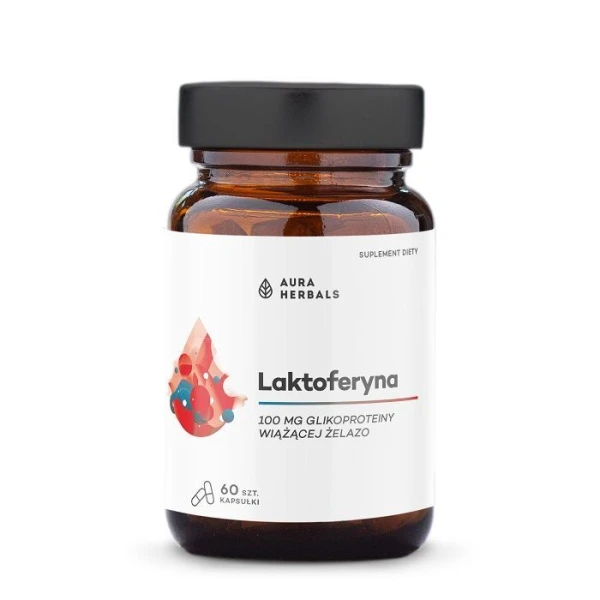 Aura Herbals, Laktoferyna 100mg, 60 kapsułek