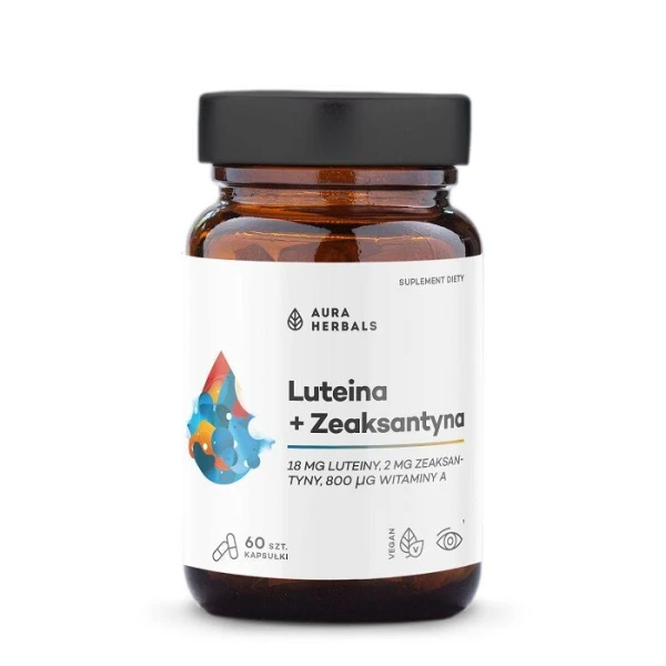 Aura Herbals, Luteina + Zeaksantyna, 60 kapsułek