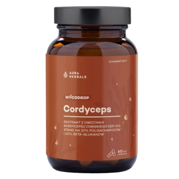 Aura Herbals, Mycodrop Cordyceps, 60 kapsułek