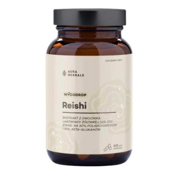 Aura Herbals, Mycodrop Reishi, 60 kapsułek
