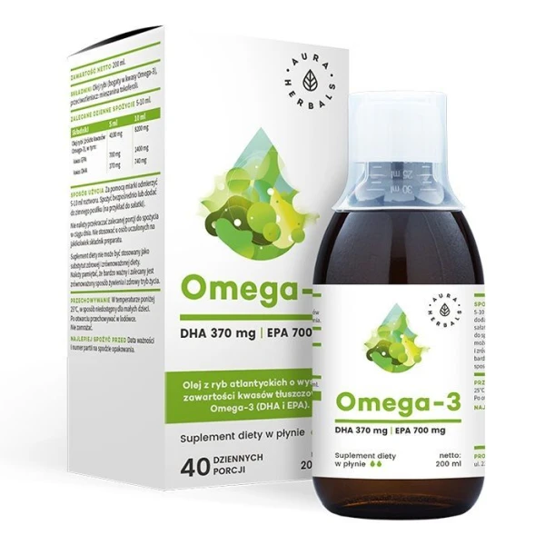 Aura Herbals, Omega-3, płyn, 200ml
