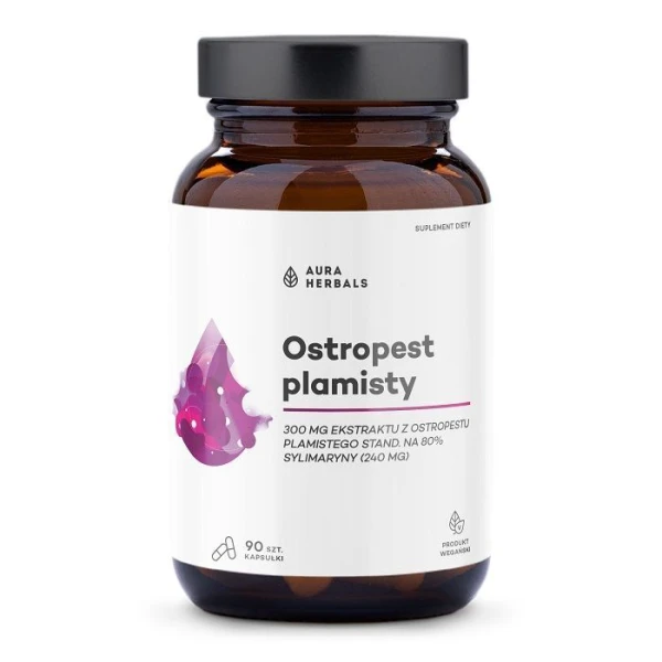 Aura Herbals, Ostropest Plamisty, 90 kapsułek