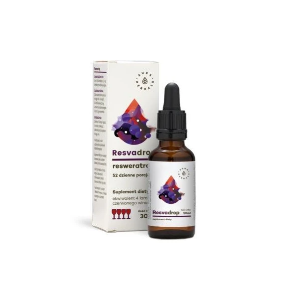 Aura Herbals, Resvadrop, Resweratrol, krople, 30ml