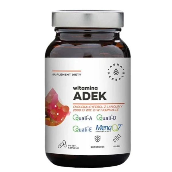 Aura Herbals, witamina ADEK, 90 kapsułek