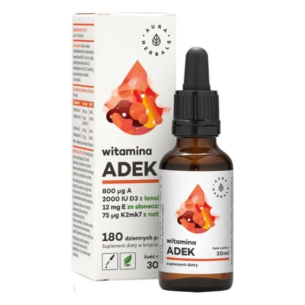 Aura Herbals, witamina ADEK, krople, 30ml