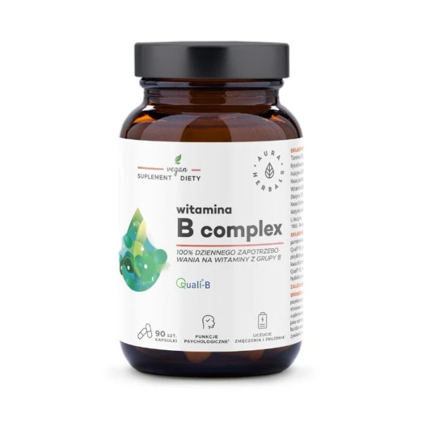 Aura Herbals, Witamina B complex, 90 kapsułek
