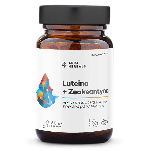 Aura Herbals, Luteina + Zeaksantyna, 60 kapsułek