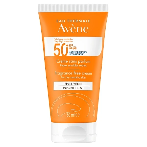 Avene, krem ochronny, bez zapachu, SPF50+, skóra sucha i wrażliwa, 50ml