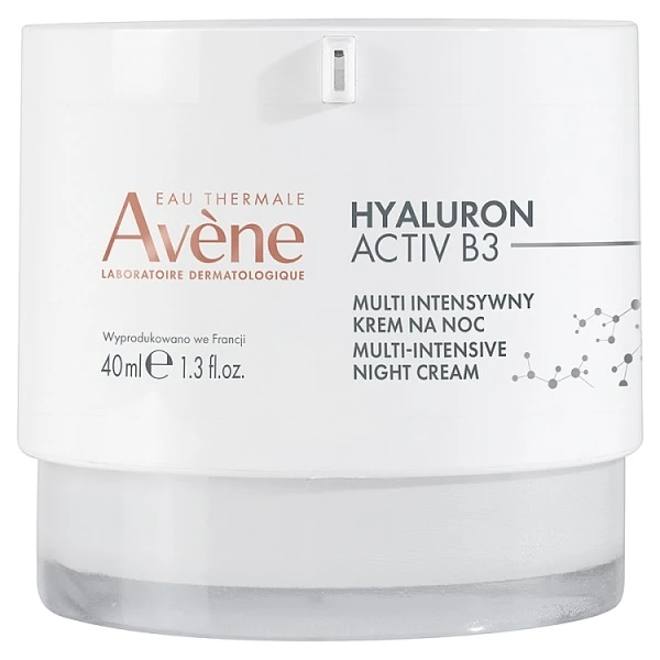 Avene Hyaluron Activ B3, krem multi intensywny, na noc, 40ml
