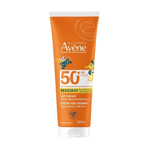 Avene Sun Resistant, mleczko ochronne dla dzieci i dorosłych SPF 50+, wodoodporne, 250ml