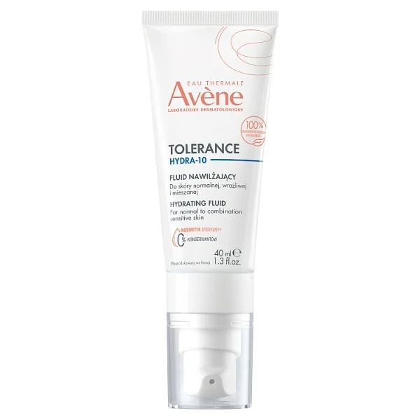 Avene Tolerance Hydra-10, fluid nawilżający do skóry normalnej i mieszanej, 40ml