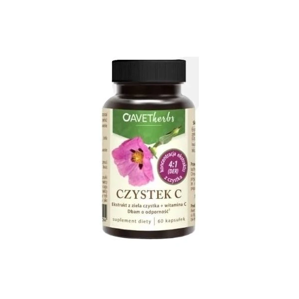 Avet herbs, Czystek C, 60 kapsułek
