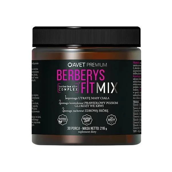 Avet Premium, Berberys Fit Mix, proszek, smak ananasowy, 216g