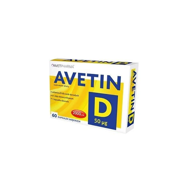 Avetin D 2000 j.m., 60 kapsułek