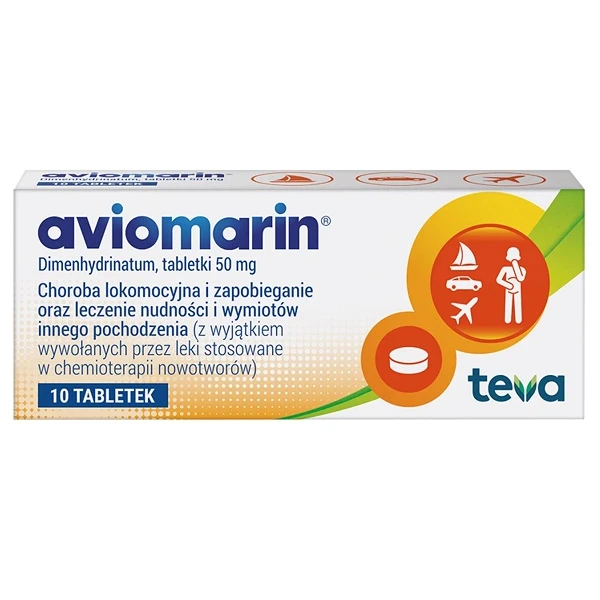 Aviomarin 50mg, 10 tabletek