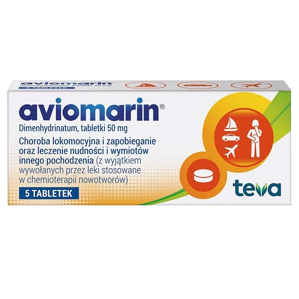 Aviomarin 50mg, 5 tabletek