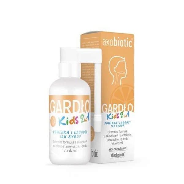 [DATA - 2026-11-30] Axobiotic, Gardło Kids 2w1, ochronny spray do jamy ustnej dla dzieci, 30ml
