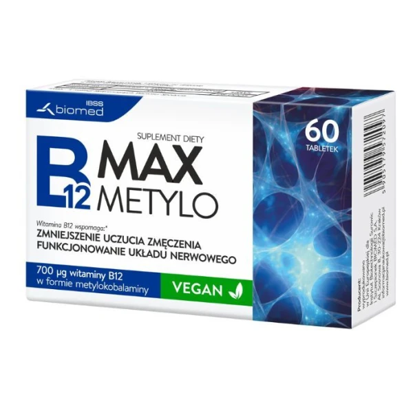 B12 Max Metylo, 60 tabletek