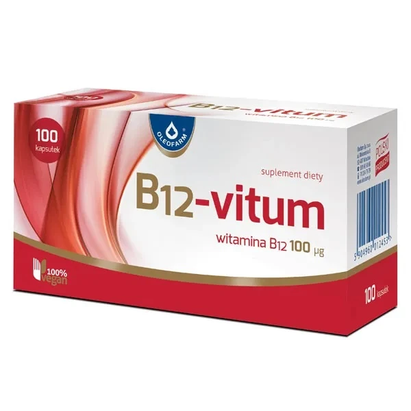 B12-Vitum, witamina B12 100mcg, 100 kapsułek