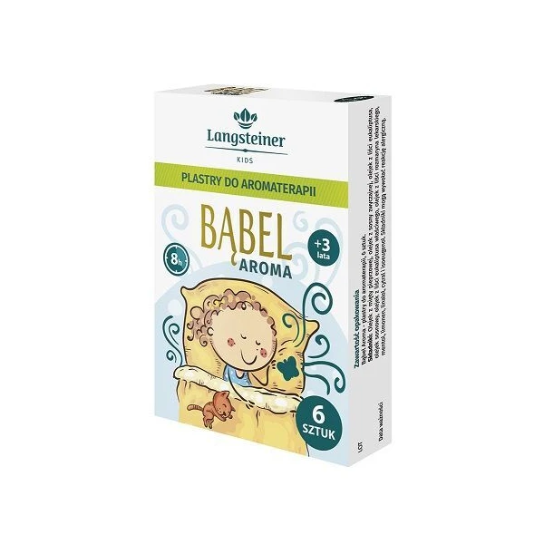 Bąbel Aroma, plastry do aromaterapii, po 3 roku życia, 6 sztuk