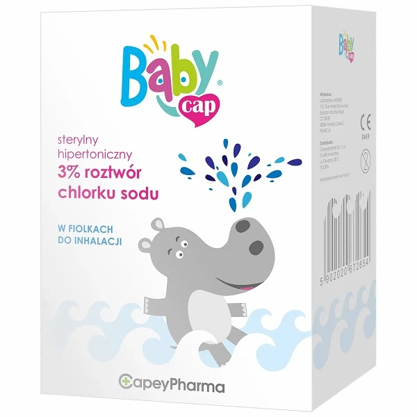 BabyCap, sterylny hipertoniczny 3% roztwór chlorku sodu, 18 ampułek po 4ml