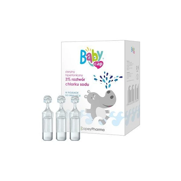 BabyCap, sterylny hipertoniczny 3% roztwór chlorku sodu, 18 ampułek po 4ml