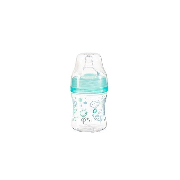 BabyOno, butelka antykolkowa szerokootworowa, niebieska, 402/01, 120ml
