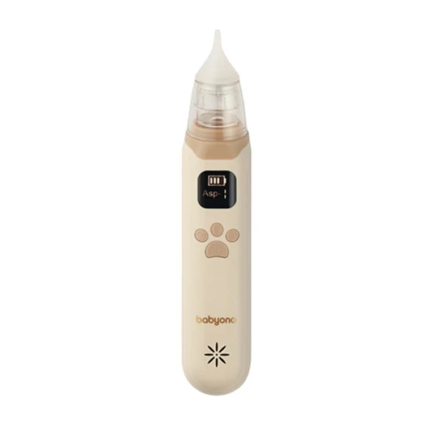 BabyOno, elektroniczny aspirator do nosa, od urodzenia, kolor beżowy, 1470/01, 1 sztuka