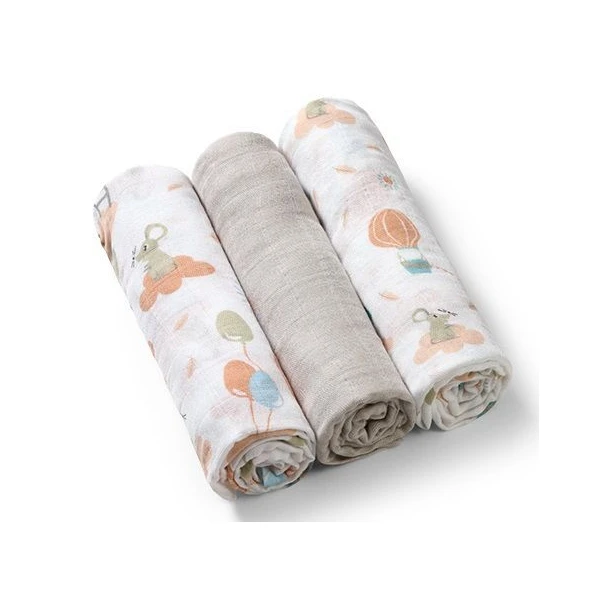 BabyOno, pieluchy bambusowe, beżowe, 70cmx70cm, 397/09, 3 sztuki