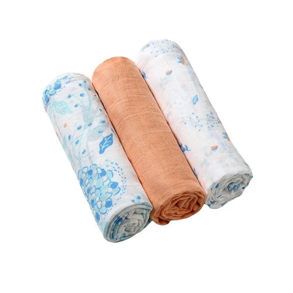 BabyOno, pieluchy muślinowe, pomarańczowe, 70cmx70cm, 348/09, 3 sztuki