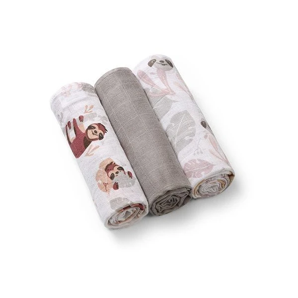 BabyOno, pieluchy muślinowe, szare, 70cmx70cm, 348/10, 3 sztuki