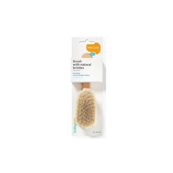 BabyOno, szczotka do włosów, z naturalnego włosia, od urodzenia, 799, 1 sztuka