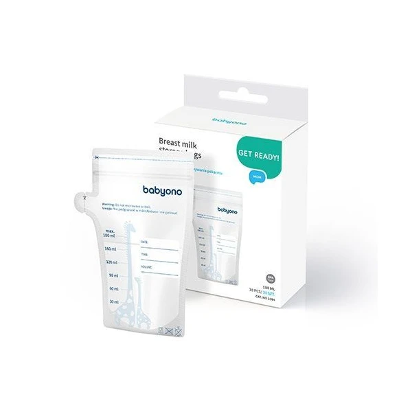 BabyOno, woreczki do przechowywania pokarmu, 180ml, 1084, 30 sztuk