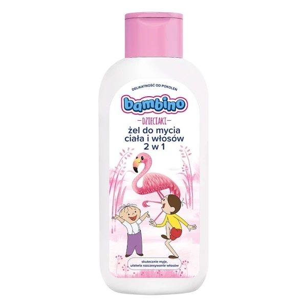 Bambino Dzieciaki, żel do mycia ciała i włosów 2w1, Flaming, po 1 roku życia, 400ml