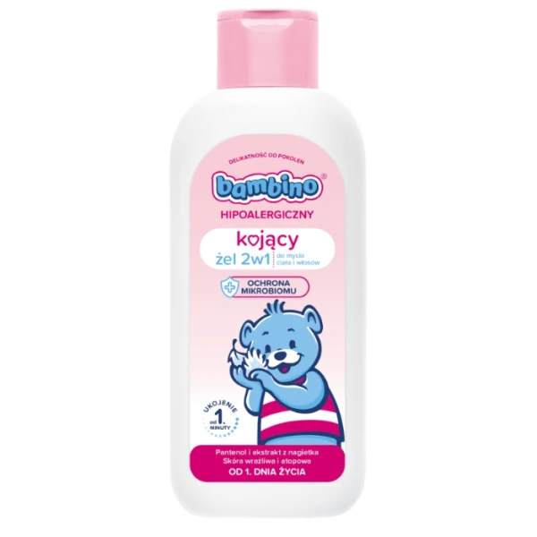 Bambino, kojący żel 2w1 do mycia ciała i włosów, hipoalergiczny, od urodzenia, 400ml