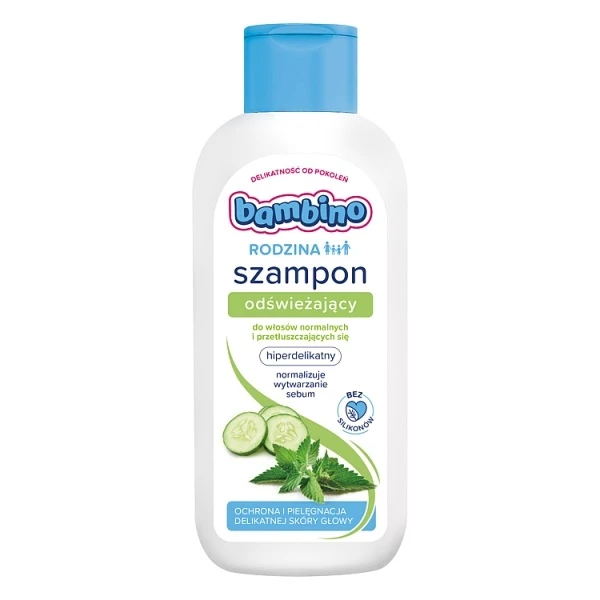[DATA - 2026-10-31] Bambino Rodzina, szampon odświeżający, włosy normalne i przetłuszczające się, 400ml